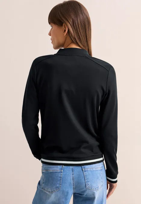 Jacke mit Kontrastdetails Black