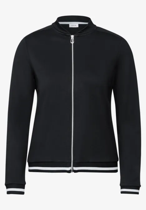Jacke mit Kontrastdetails Black