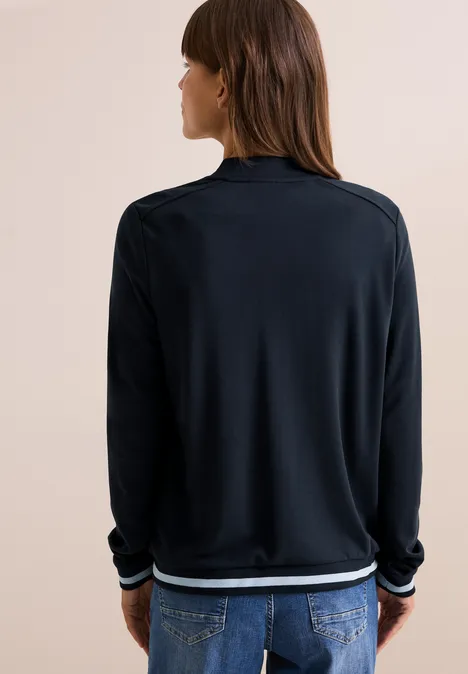 Jacke mit Kontrastdetails universal blue