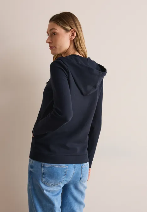 Twill Hoodie-Jacke universal blue