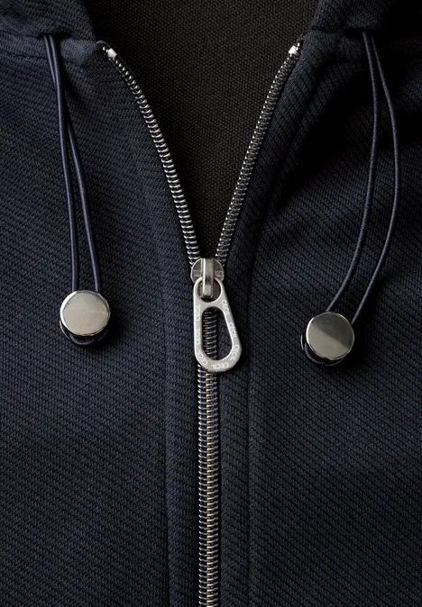 Twill Hoodie-Jacke universal blue