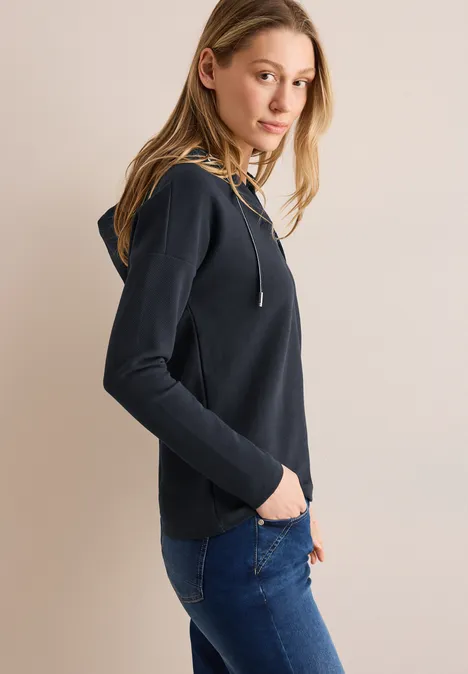 Twill Hoodie Shirt universal blue