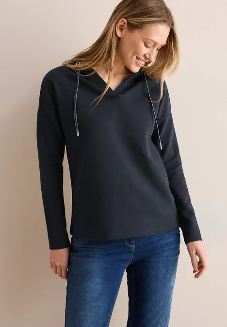 Twill Hoodie Shirt universal blue