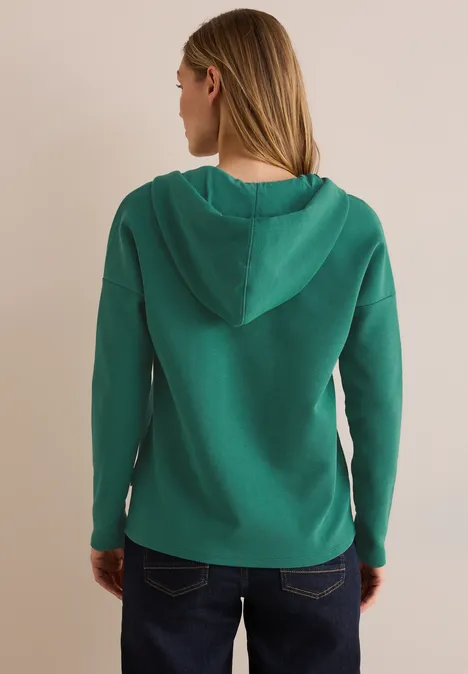 Twill Hoodie Shirt sea green