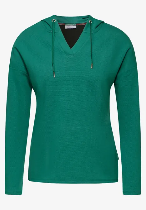 Twill Hoodie Shirt sea green