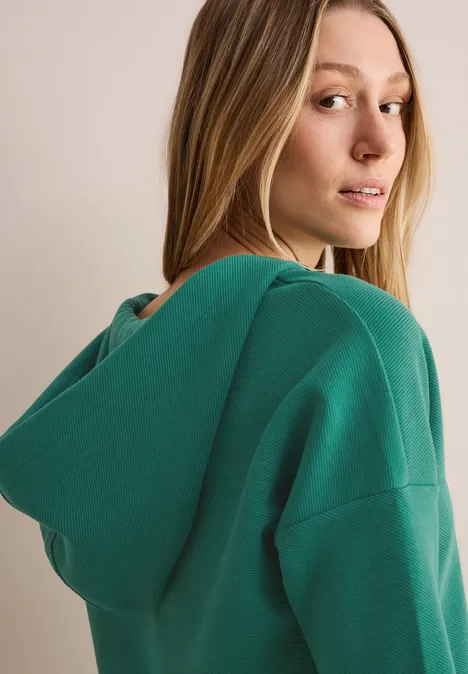 Twill Hoodie Shirt sea green