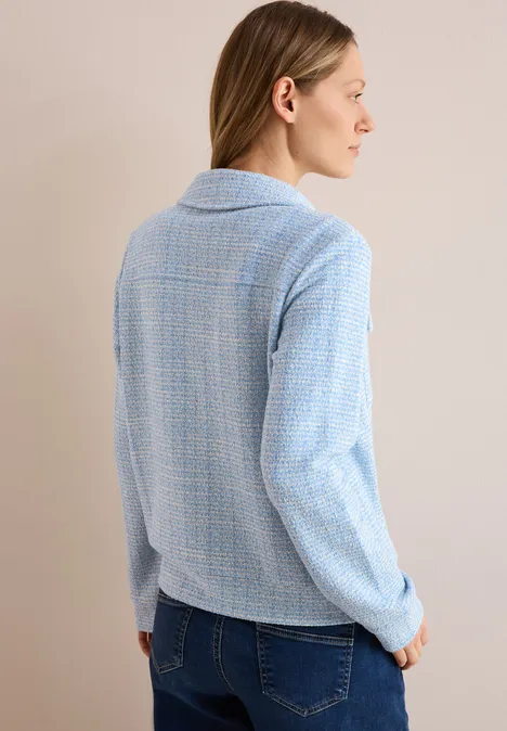 Bouclé Jacke fresh light blue