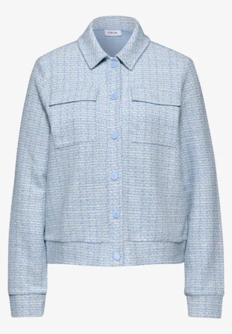 Bouclé Jacke fresh light blue