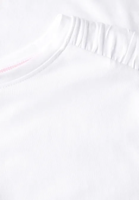 T-Shirt mit Raffung White
