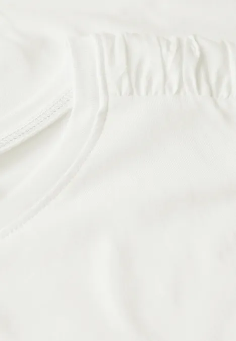 T-Shirt mit Raffung vanilla white