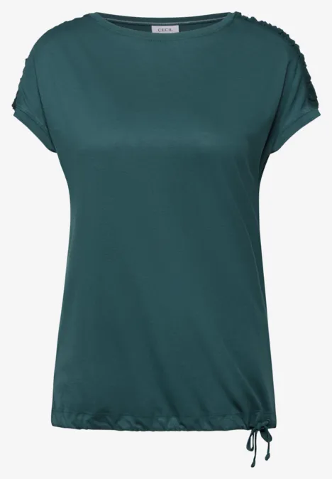 T-Shirt mit Raffung green lagoon