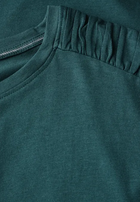 T-Shirt mit Raffung green lagoon