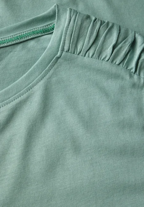 T-Shirt mit Raffung matcha green