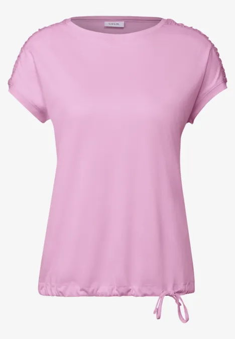 T-Shirt mit Raffung cherry blossom pink