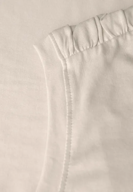 T-Shirt mit Raffung light beige