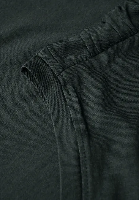T-Shirt mit Raffung ink green