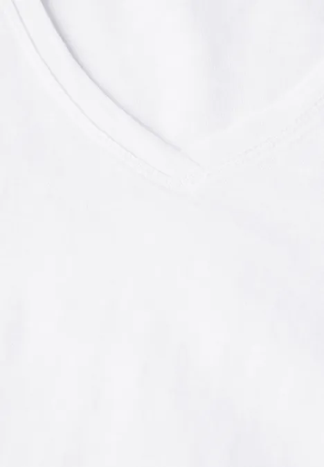 T-shirt in tuniek-look White