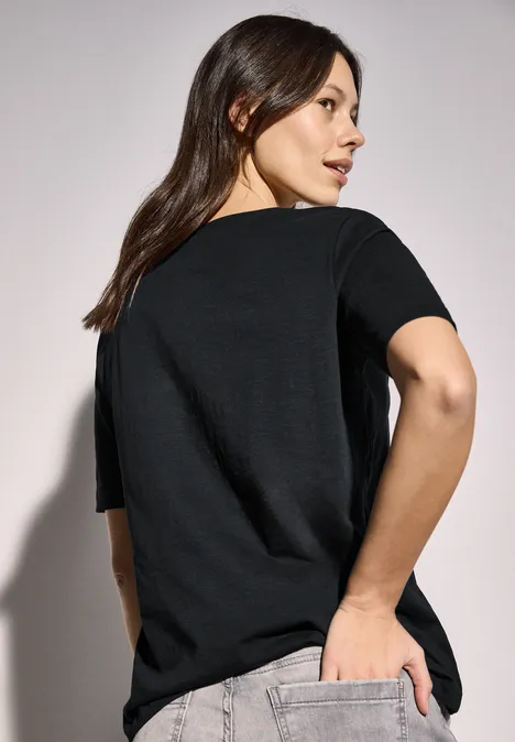 Basic V-Neck T-Shirt Black