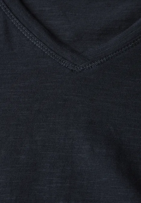 T-shirt in tuniek-look universal blue