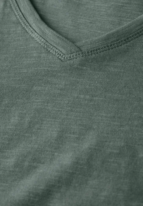 T-shirt in tuniek-look balmy khaki