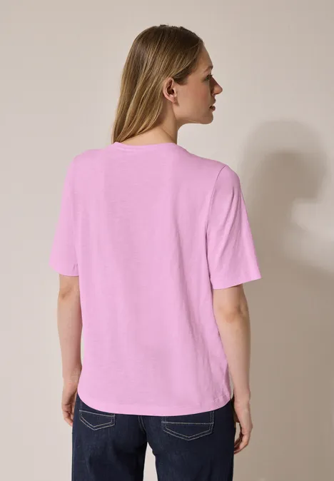 Basic V-Neck T-Shirt cherry blossom pink