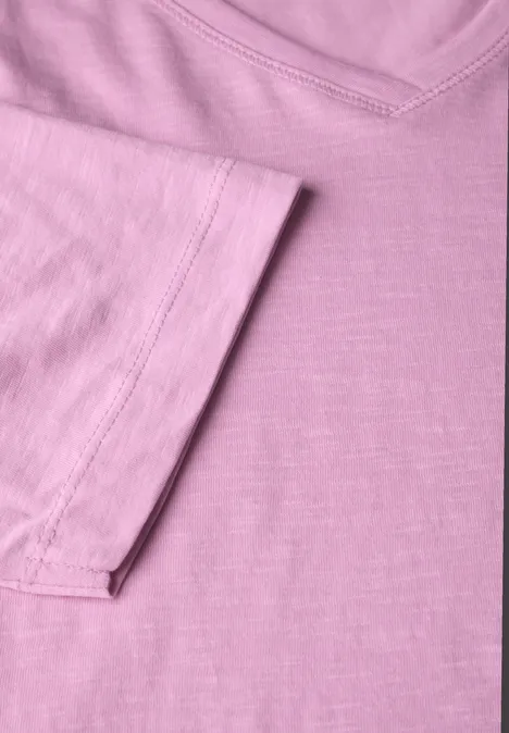Basic V-Neck T-Shirt cherry blossom pink
