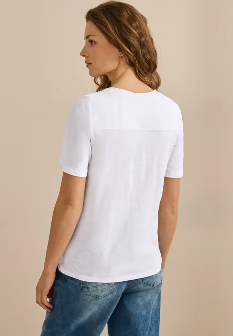 T-Shirt im Tunika-Look White