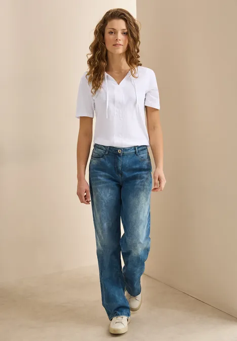 T-Shirt im Tunika-Look White