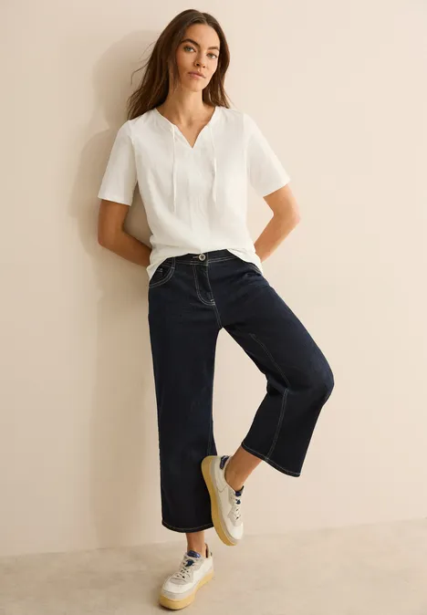 T-Shirt im Tunika-Look vanilla white