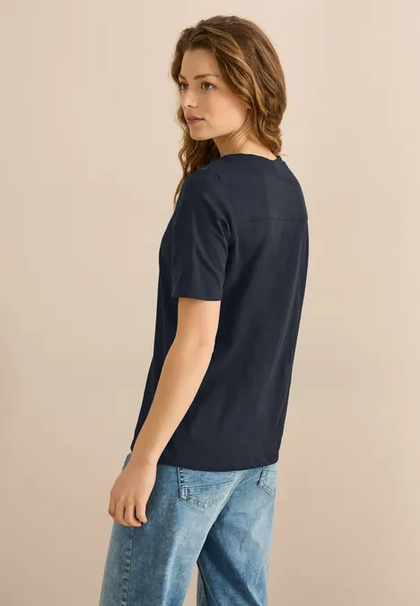 T-Shirt im Tunika-Look universal blue