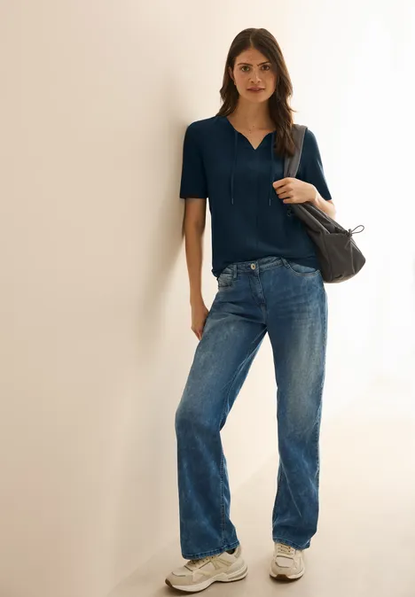 T-Shirt im Tunika-Look dark petrol blue