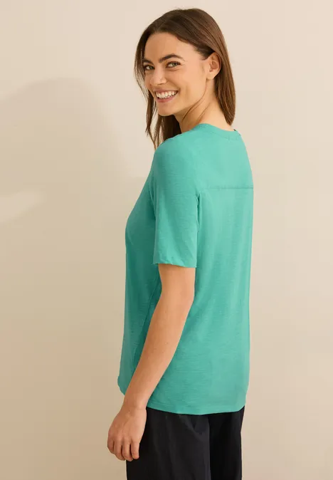 T-Shirt im Tunika-Look agave green