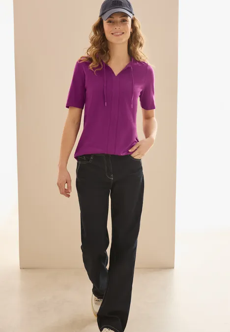 T-Shirt im Tunika-Look anemone pink
