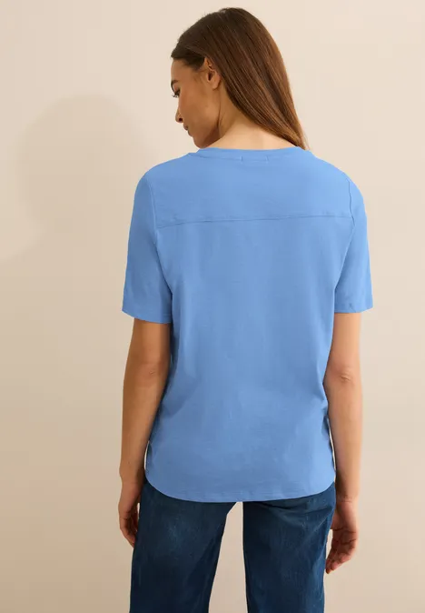 T-Shirt im Tunika-Look aster blue