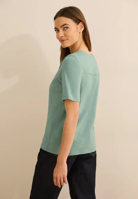 Shirt in tuniek-look matcha green