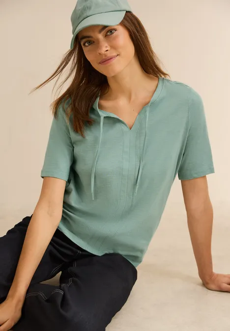 Shirt in tuniek-look matcha green