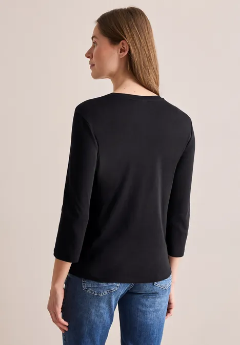 Basic V-Neck Shirt Black