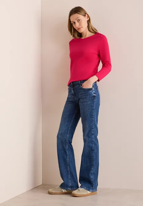 Basic V-Neck Shirt granita red