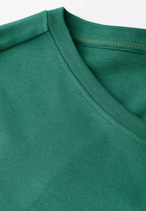 Basic V-Neck Shirt sea green