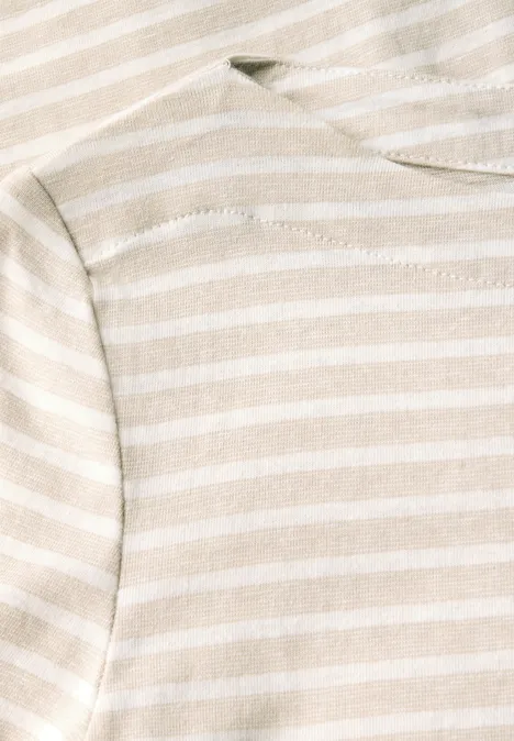 Basic Kurzarmshirt boulder beige