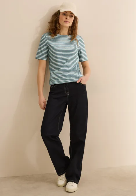 Basic Kurzarmshirt green lagoon