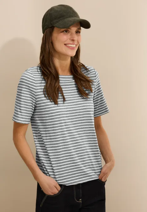 Basic Kurzarmshirt slate khaki