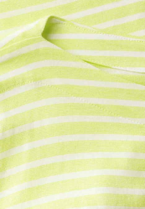 Basic Kurzarmshirt light lemon