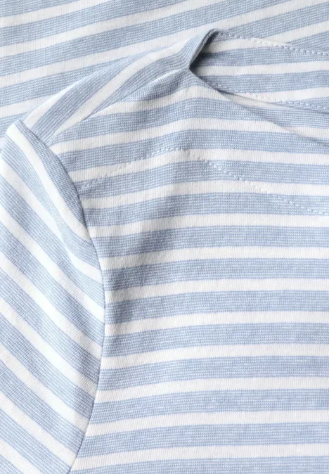 Basic Kurzarmshirt mountain blue