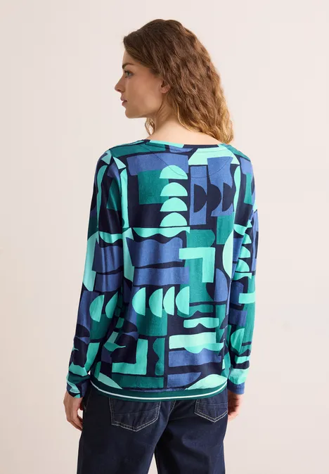 Bedrucktes Shirt sea green