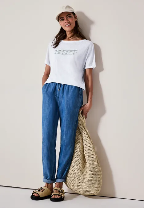 T-Shirt mit grafischem Print White