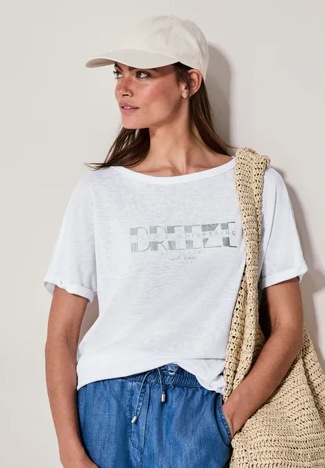 T-Shirt mit grafischem Print White