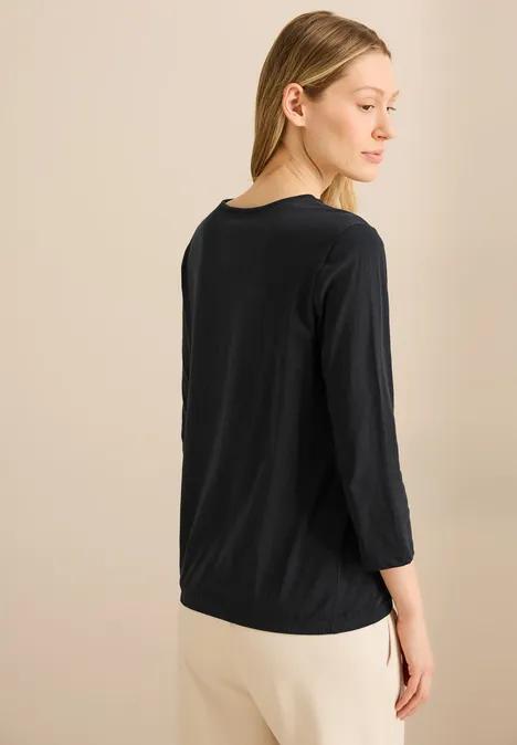 Shirt im Tunika-Look Black