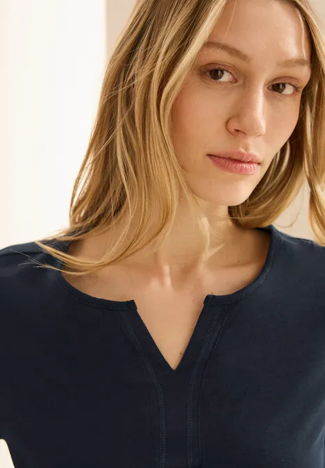 Shirt im Tunika-Look universal blue