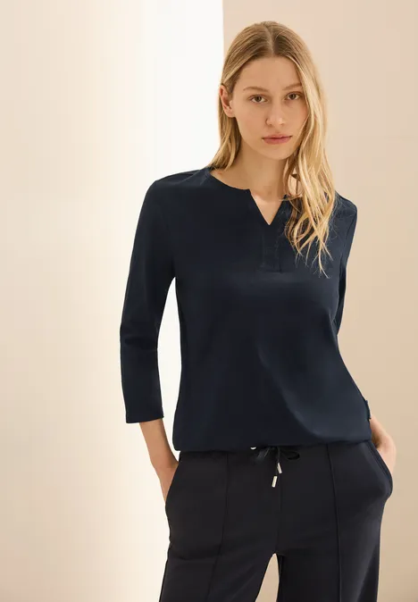 Shirt im Tunika-Look universal blue